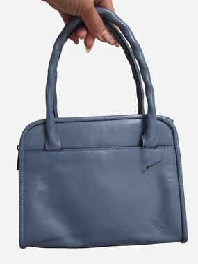 Patricia Nash Twisted-Handle Satchel in Slate Blue